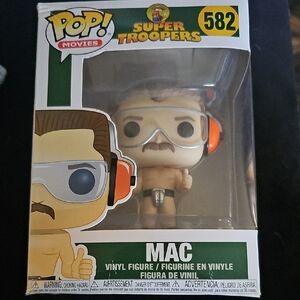 Funko Pop Super Troopers Mac Figure with Orange and White Accents